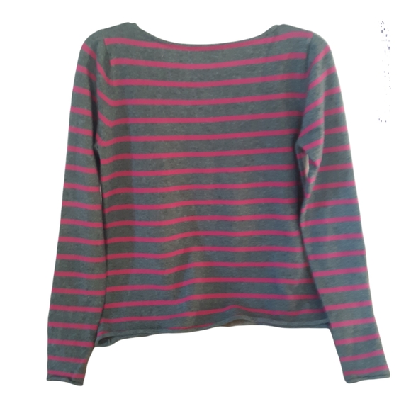 Autumn Cashmere Crew Neck Striped Pullover Sweater  size M - Picture 2 of 10